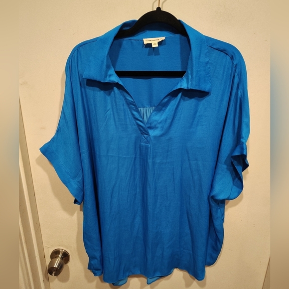 Women's Lot Of 2 Longline Tunic Tops 1X Catherines Eesome Electric Blue-Casual - Picture 2 of 9